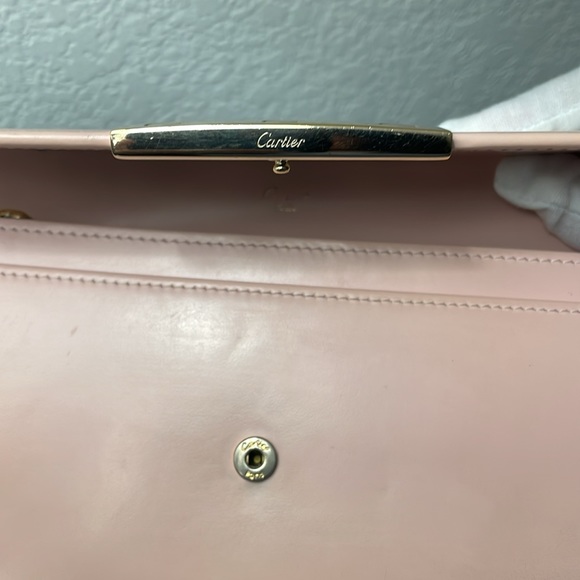 Auth CARTIER Love Collection Long Blush Pink Wallet/crossbody, EUC,RARE - Picture 13 of 17